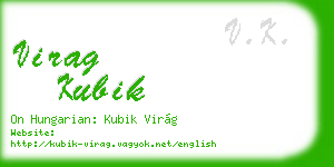 virag kubik business card